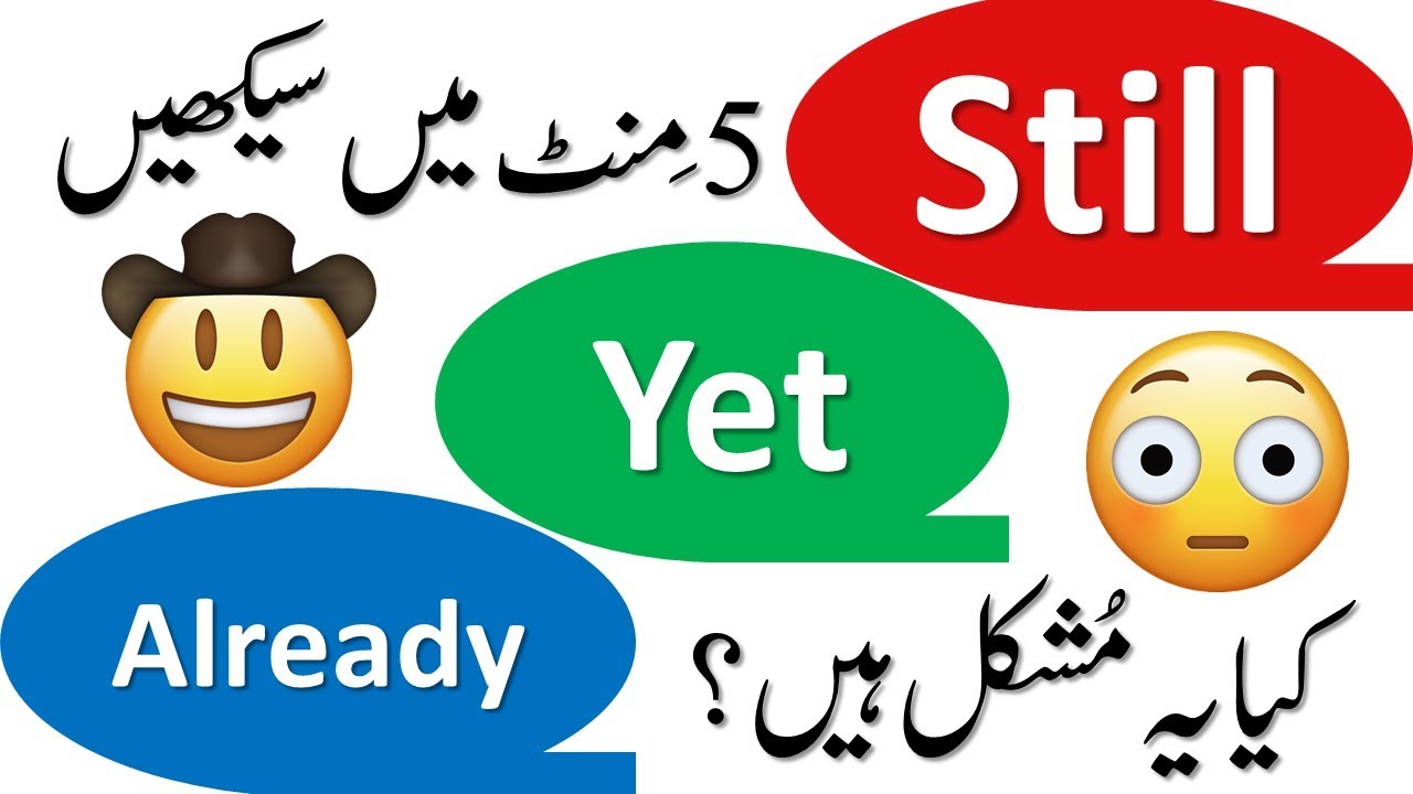 Still, yet and already explained | Urdu / Hindi