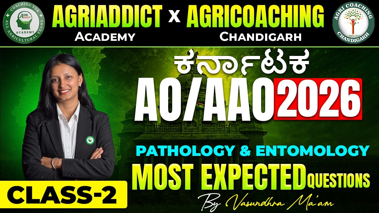 🚨 Karnataka AO/AAO 2026 | Patho & Ento : Most Expected Questions | Class - 2 | Vasundhra Ma'am