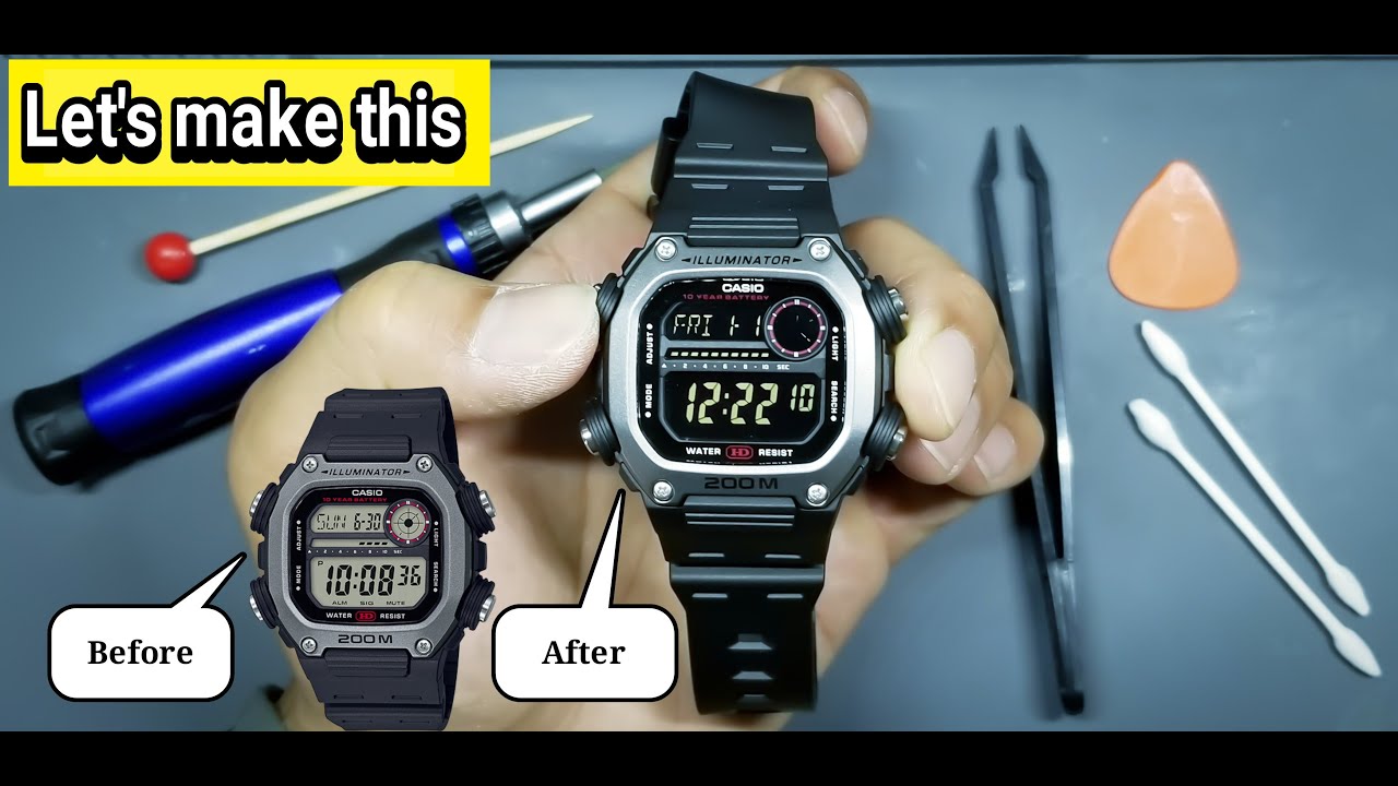 [Модифицированный Casio] Модификация негативного дисплея на Casio DW-291H-1AVCF