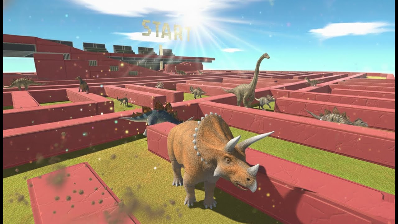 HERBIVORE DINOSAUR RACE: Who Finishes the Challenging Course First? 🌿🏁