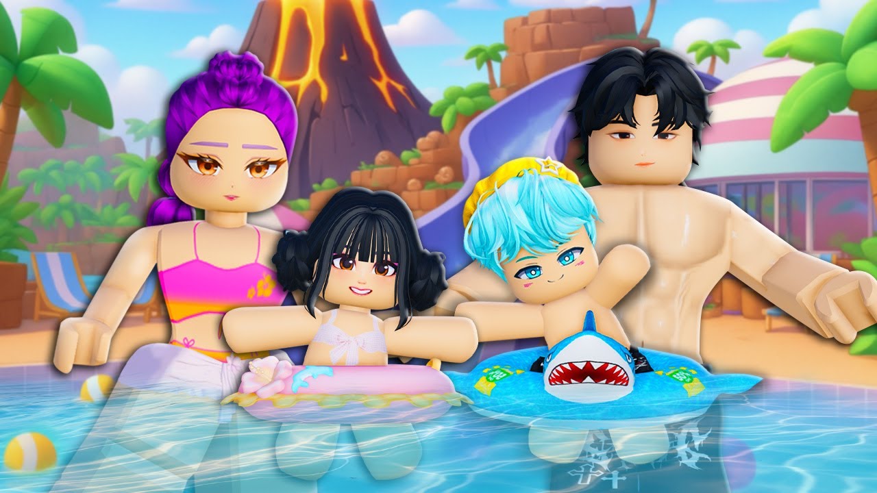 KPOP FAMILY Goes To WATER PARK in Roblox! (Kpop Demon Hunters)