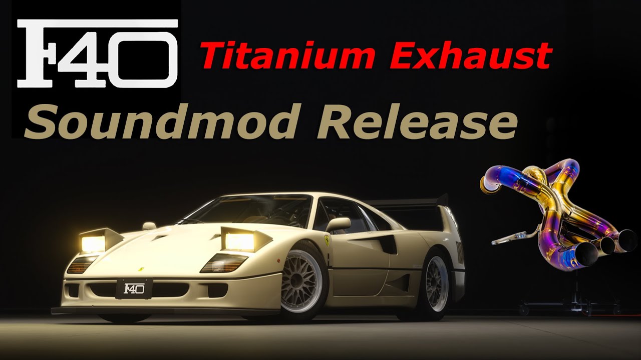 Ferrari F40 Titanium Exhaust Soundmod Release | Assetto Corsa | Commission Announcement at the End!