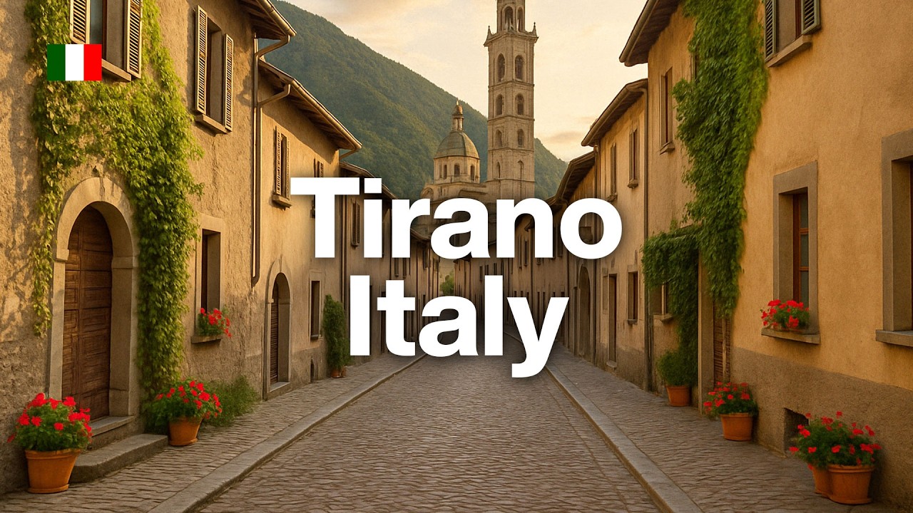 Tirano Old Town Walking Tour – Hidden Gem in the Italian Alps 🇮🇹 4K