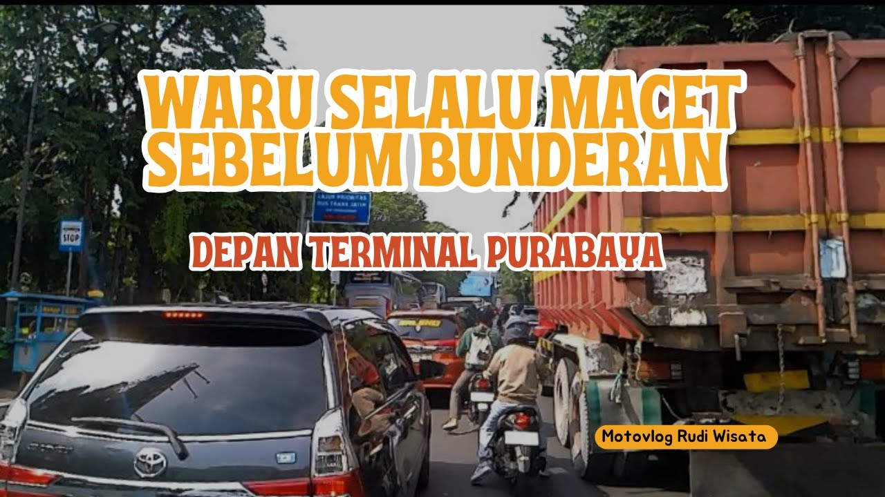 Motovlog dari Waru ke Rungkut industri lewat bunderan waru pas macet