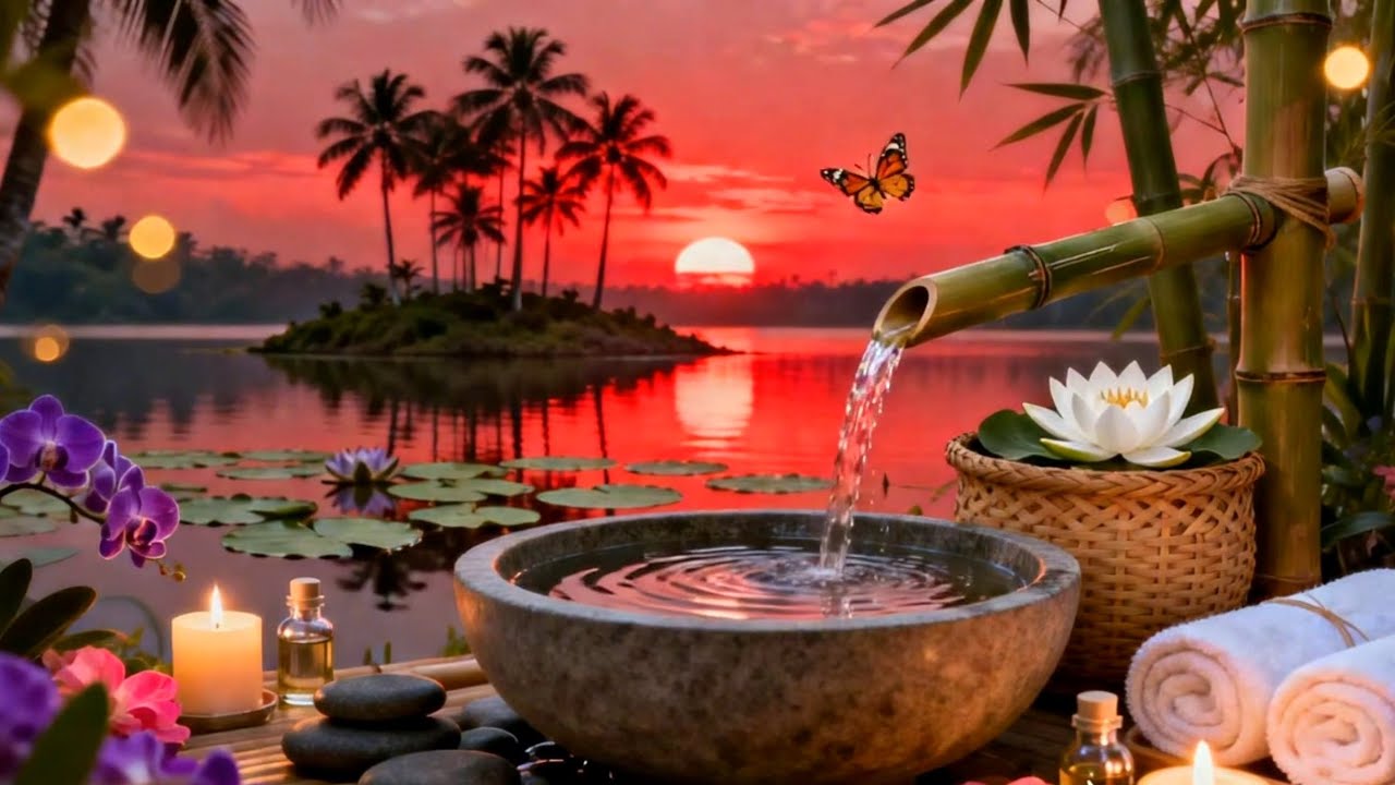 Instant Peace of Mind 🌿 Bamboo Water Sounds & Relaxation Music, Relieves Anxiety