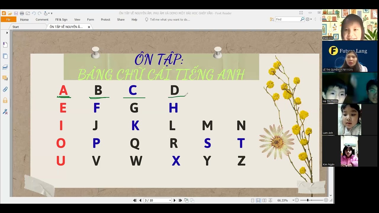 K02 - BUỔI 2: ÔN TẬP NGUYÊN ÂM, PHỤ ÂM VÀ HỌC DEMO MỘT BÀI GHÉP VẦN (ÂM A NGẮN - SHORT A)