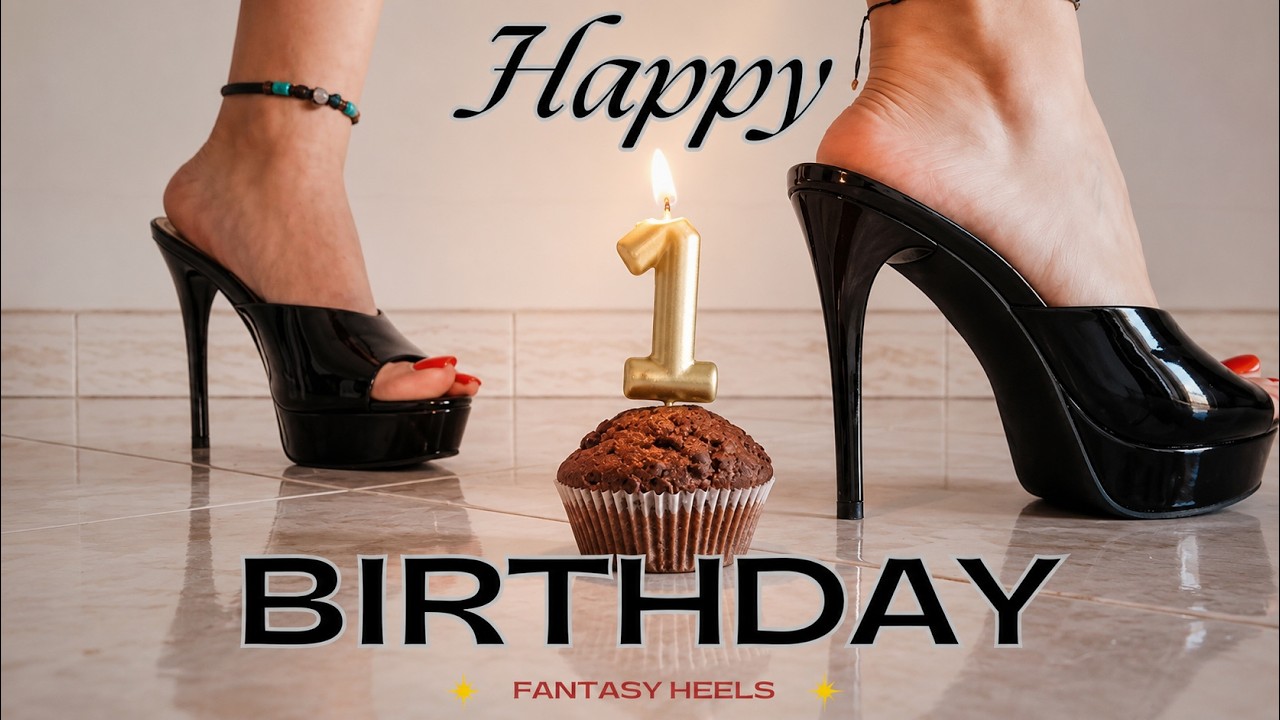 🎉 1 Year of FantasyHeels | Muffin, Candle & High Heels Celebration 👠✨