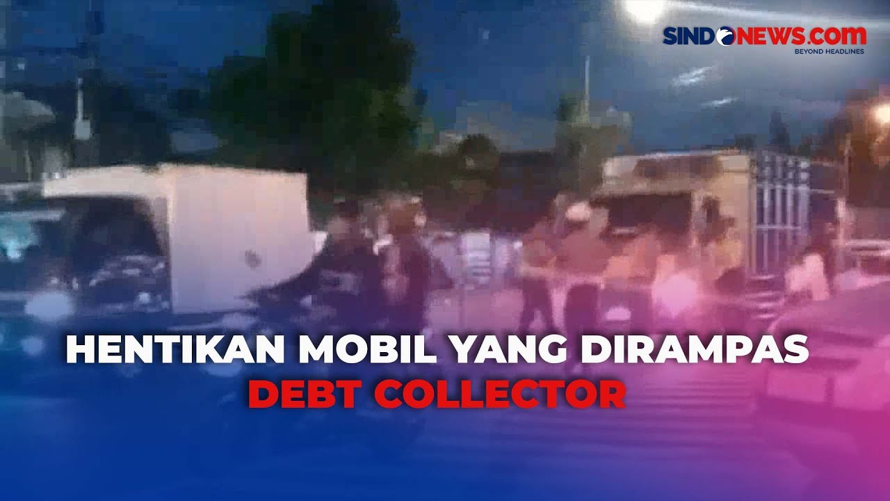 Momen Patwal Polres Cimahi Hentikan Mobil yang Dirampas Debt Collector