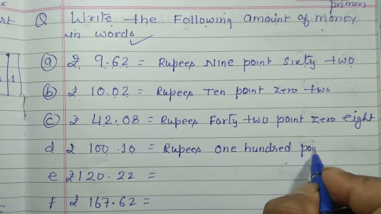Write the following amount of money in words
