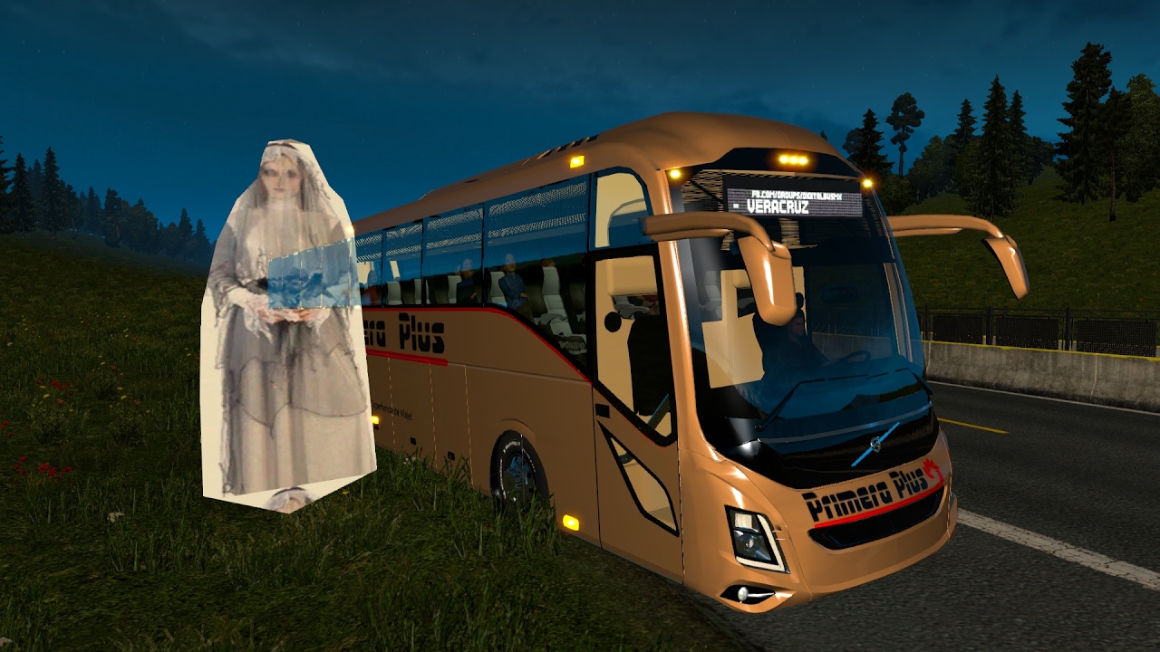 Me encontré a la Llorona! Mapa México Bus Volvo 9800 de Primera Plus!