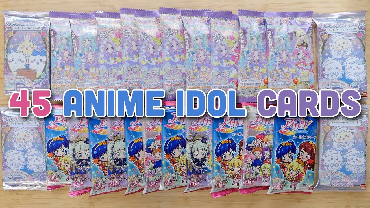 45 Anime Idol Card Blind Bags | Aikatsu | Pretty Cure | AiPri | Chiikawa?!