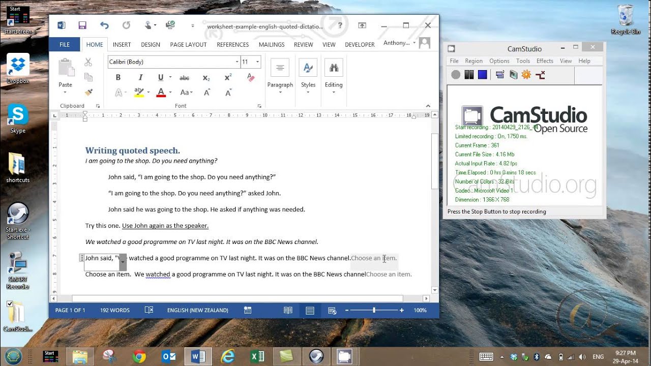 CamStudio portable screen capture recording
