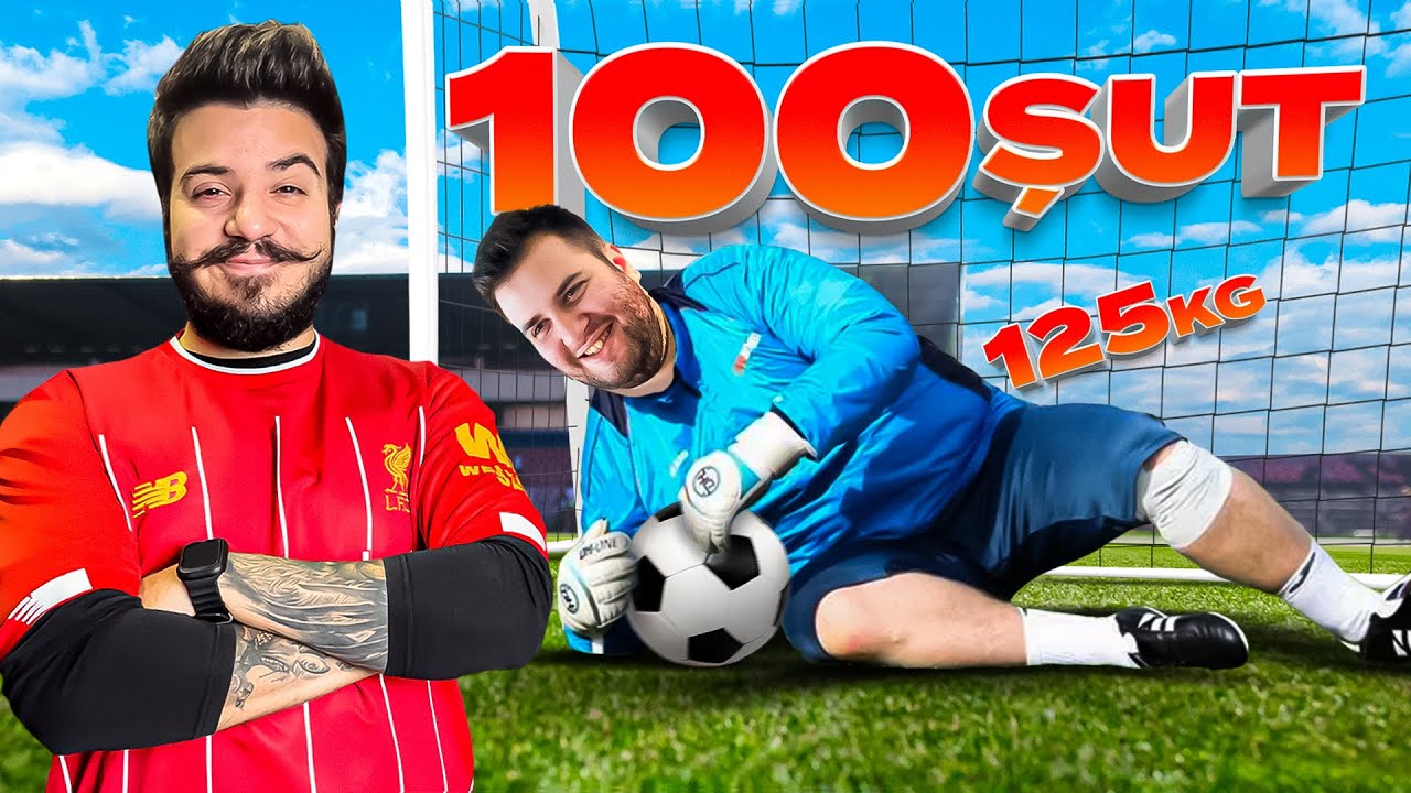 125 KİLOLUK KALECİYE 100 ŞUT ÇEKTİK! KAÇI GOL OLDU?