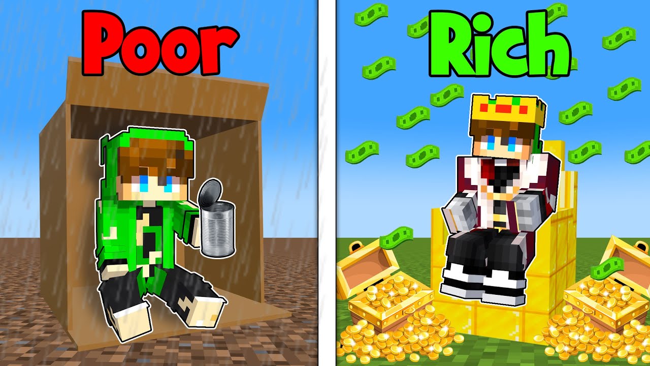 From POOR to RICH Story in Minecraft!