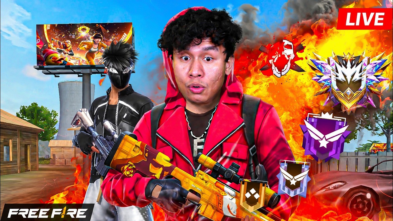 Live Rank Push with Jerry FF & Suvo Bhai in Youtubers Lobby #live #freefire  #tondegamer