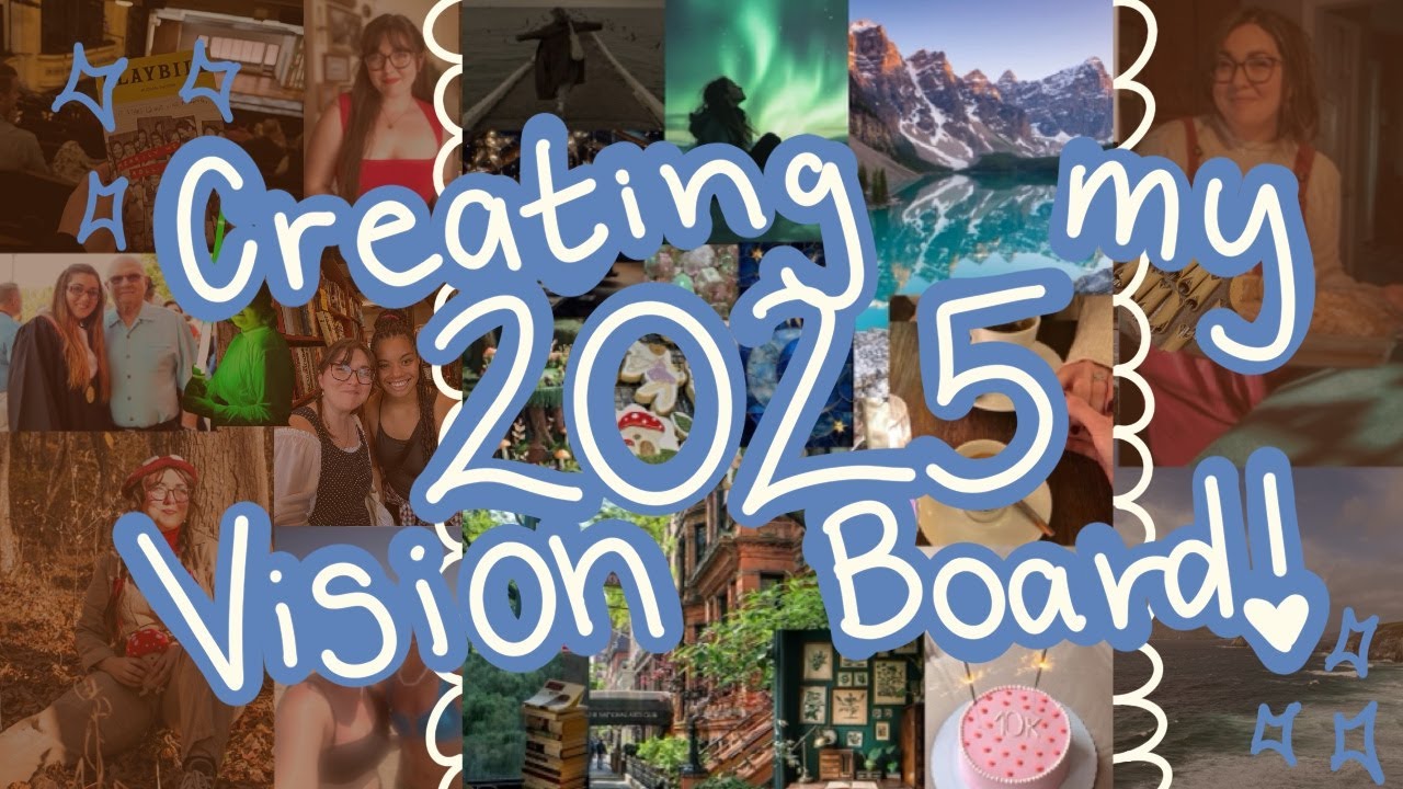 Making My 2025 Vision Board ✨ good vibes only ✨ #visionboard #newyearsgoals #chattyvideo