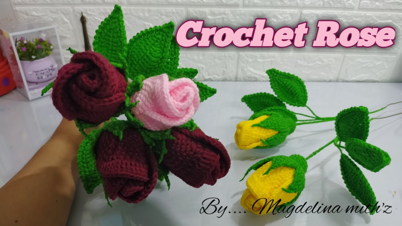 Crochet Big Rose ( Malay language) ~ Toturial Mengait Bunga Rose