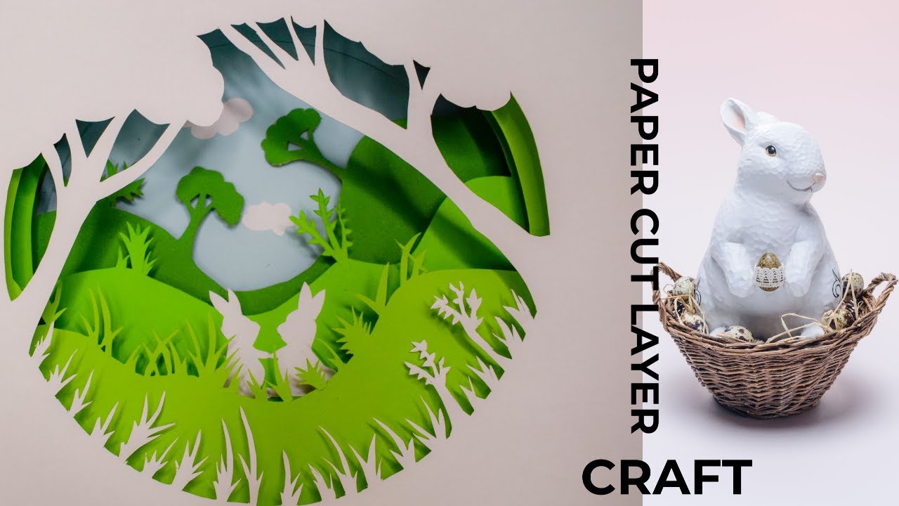 DIY Paper craft/How to make the paper cut layer art/environment friendly/Easy craft/Paper art