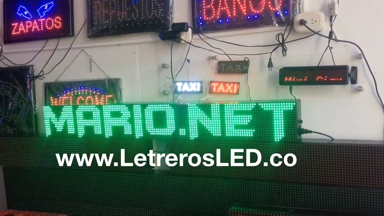 Pasamensajes LED Moving Sign 128x16 Tipo Exterior  1 ano de Garantia