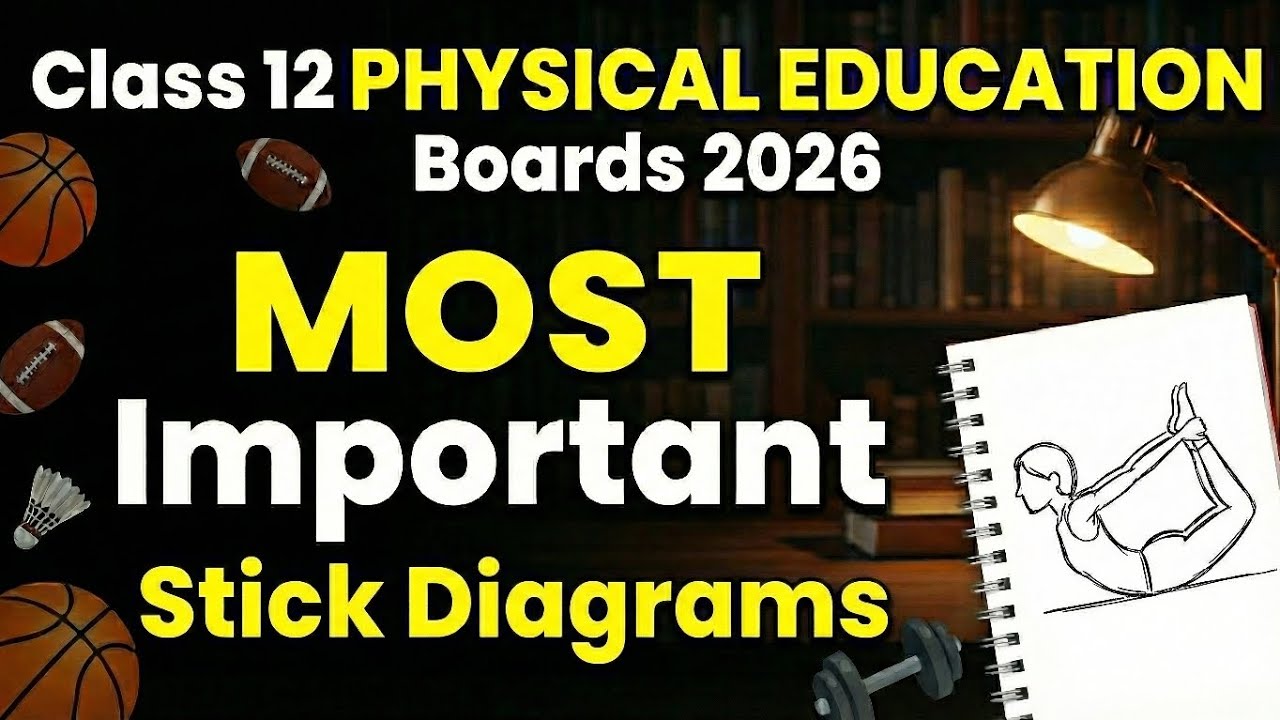 Physical Education Boards 2026| Most Important Stick Diagrams|✨