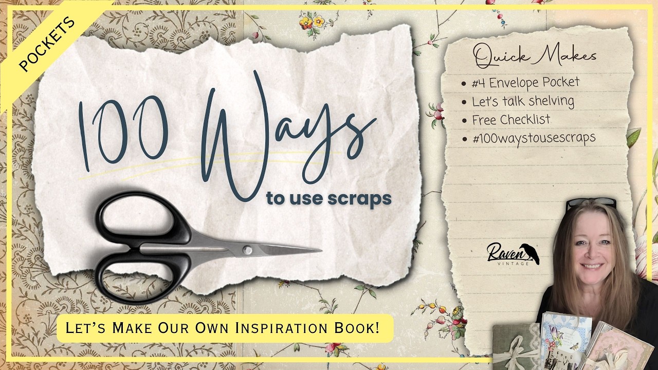 100 Ways to Use Scraps - Let's Make Our Own Inspiration Book: #4 Envelope Pocket