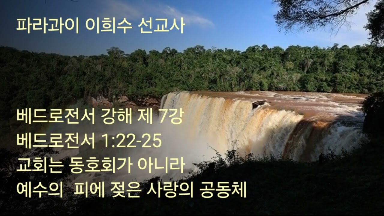 2026 02 10 제 7강 베드로전서 1 22 25 교회는 동호회가 아니라 예수의 피에 젖은 사랑의 공동체