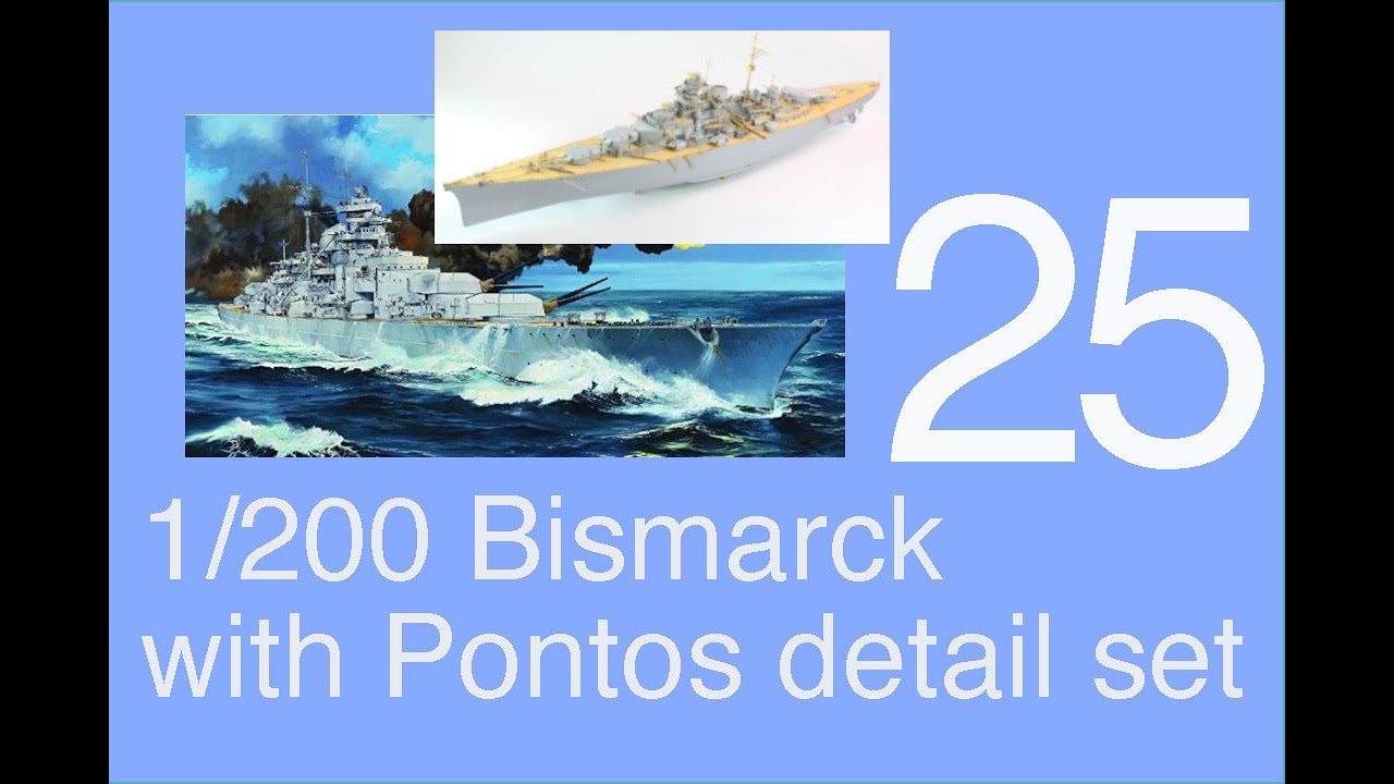 Trumpeter 1/200 DKM Bismarck Full build with Pontos detail set Part 25