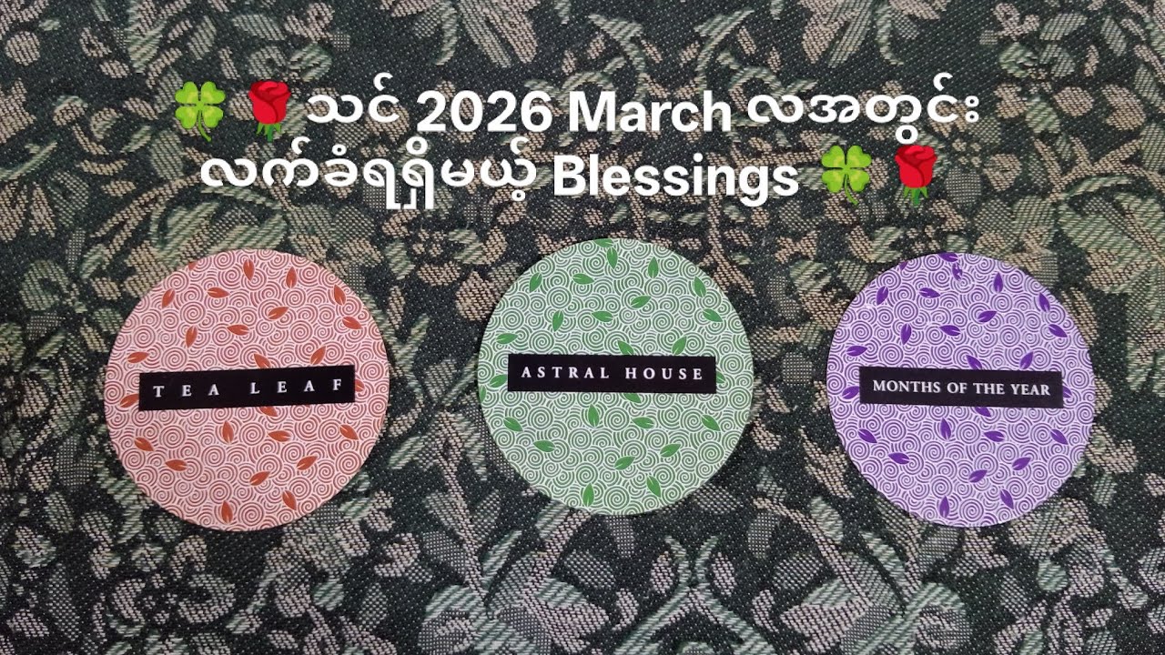 🍀🌹သင် 2026 Marchလအတွင်း လက်ခံရရှိမယ့် Blessings 🍀🌹 🌟 Pick A Pile 🌟