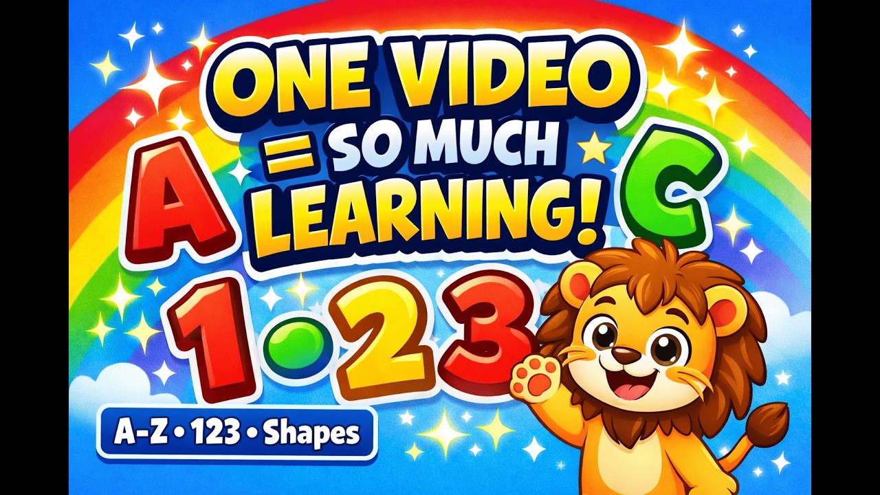 One Video, Endless Learning for Kids! 🧠 A–Z, Numbers, Shapes & Animals