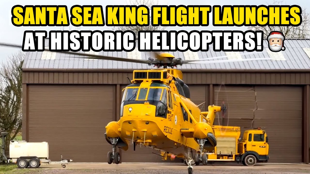 HISTORIC HELICOPTERS SANTA SEA KING XZ588 + HANGAR TOUR & bonus flight from Westland LYNX XZ616! 🎅🏻