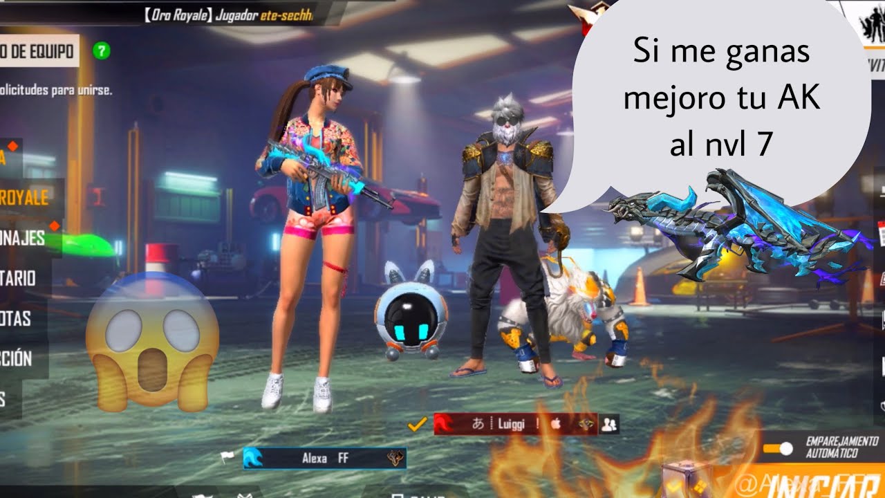 ENTRO A ENTRENAMIENTO Y CHICO ME RETA A UN PVP😱 ME MEJORARON MI AK AL 7???😳🤣