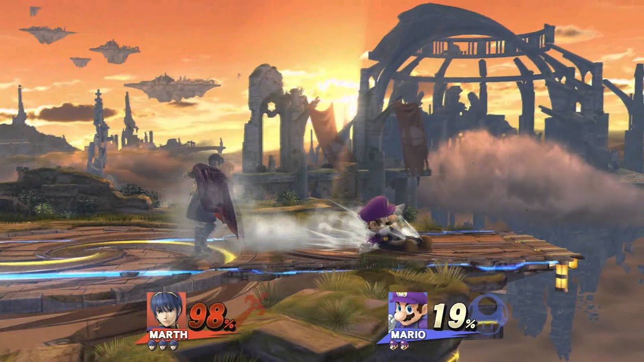 Super Smash Bros. for Wii U - Marth (Aura) vs. Mario (J-Lane)