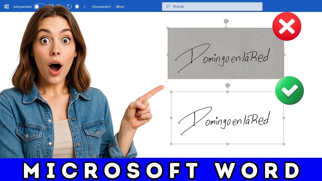 Cómo QUITAR el FONDO a una FIRMA en WORD 🖋️📄 @DomingoenlaRed