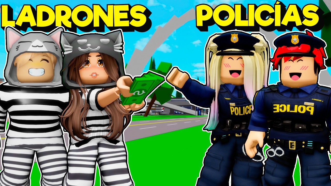 FAMILIA de POLICÍAS vs LADRONES en Brookhaven Roblox