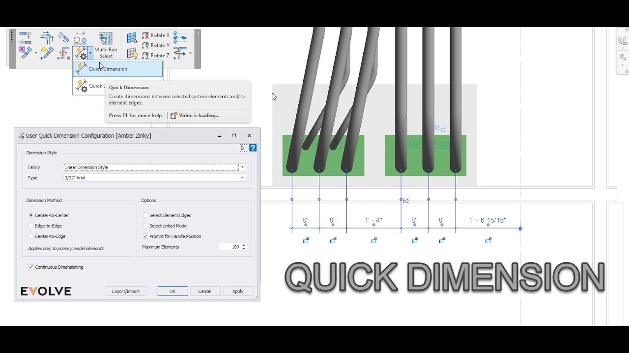 EVOLVE MEP | Quick Dimension