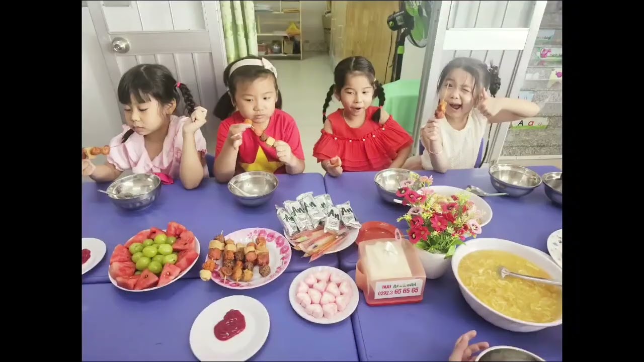 LIÊN HOAN TIỆC BUFFET CỦA CÁC BÉ TRƯỜNG MẦM NON BÔNG SEN 