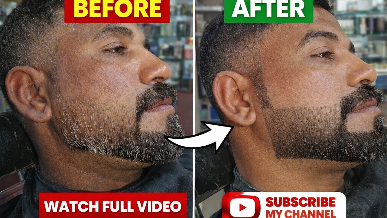 Beard Transformation 🔥 Before & After | Perfect Beard Line Technique | Arslan Saloon