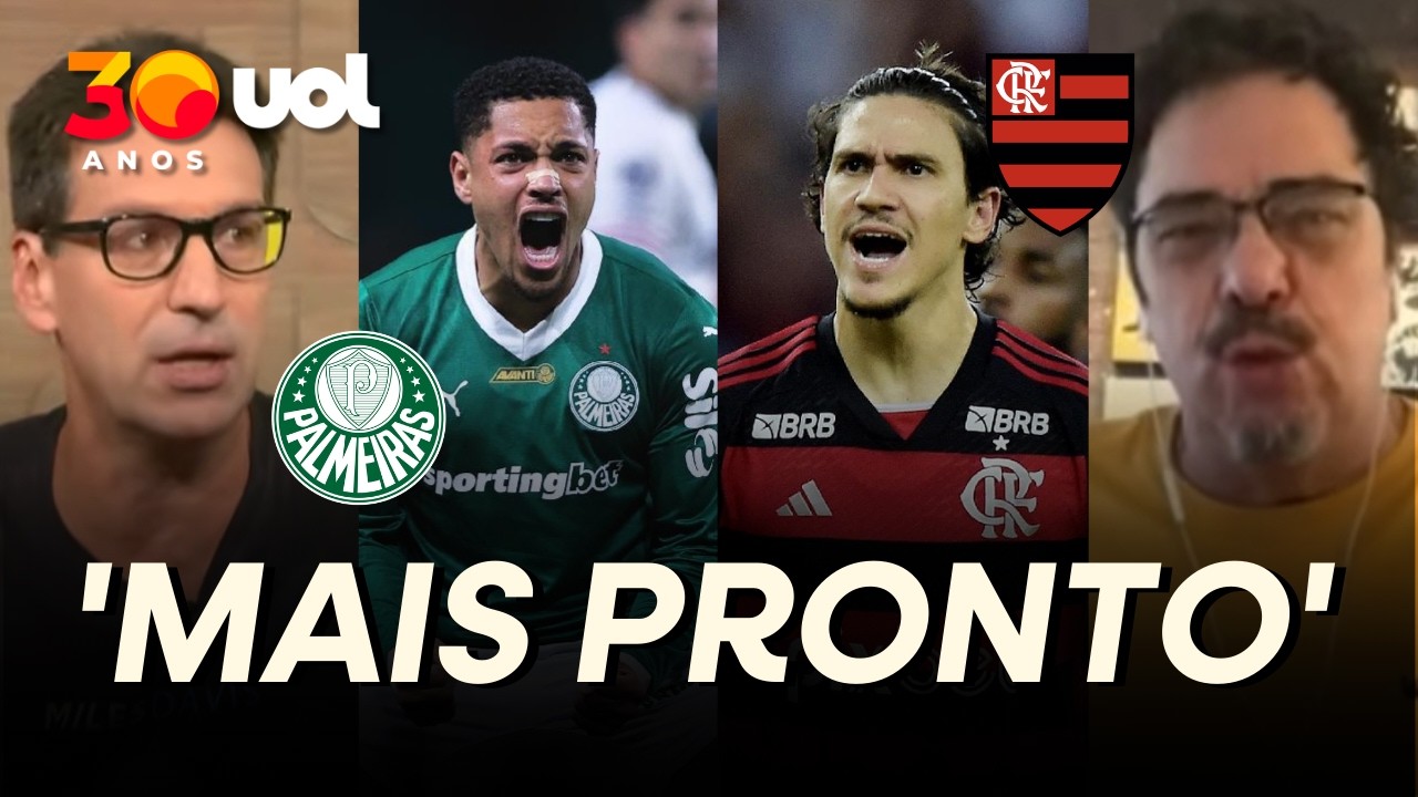 FLAMENGO ESTÁ LONGE DE DISPUTAR COM PALMEIRAS! CASAGRANDE COMPARA E DEBATE FERVE