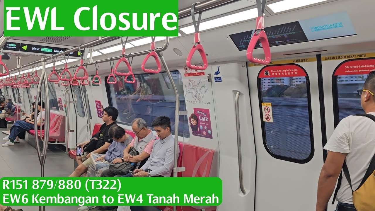 (EWL Closure : Terminating at Tanah Merah) ALS R151 879/880 (T322) EW6 Kembangan ➡️ EW4 Tanah Merah