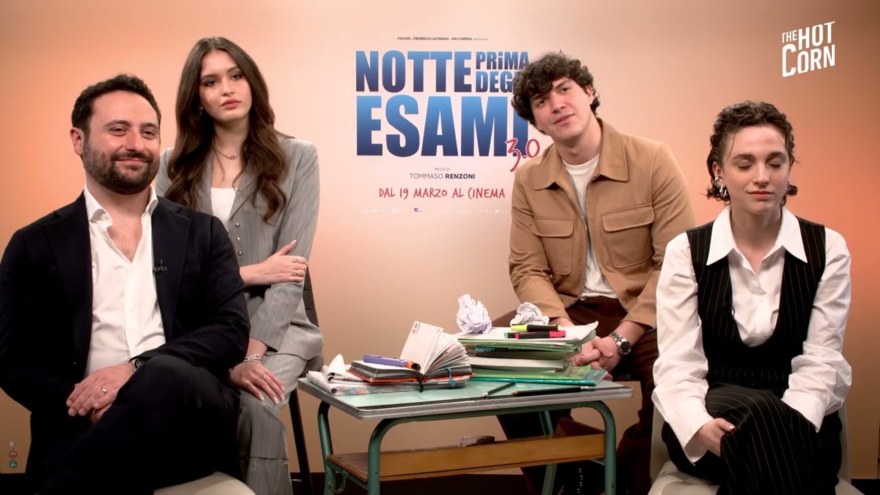 NOTTE PRIMA DEGLI ESAMI | Intervista a Tommaso Renzoni e il cast | HOT CORN