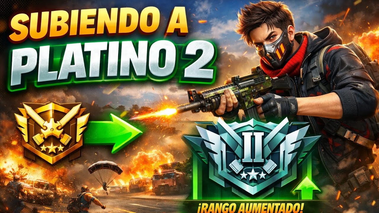 Subiendo a platino 2 en free Fire