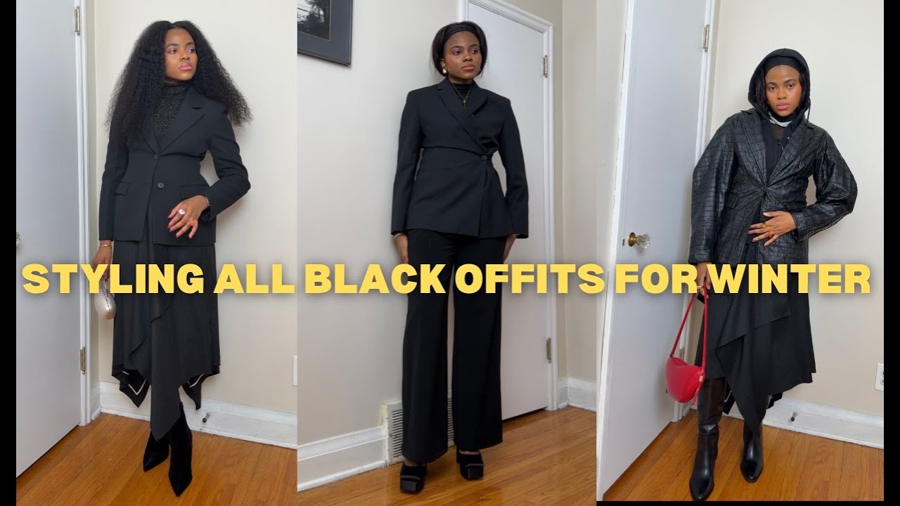 ELEVATED  ALL BLACK OUTFITS FOR WINTER