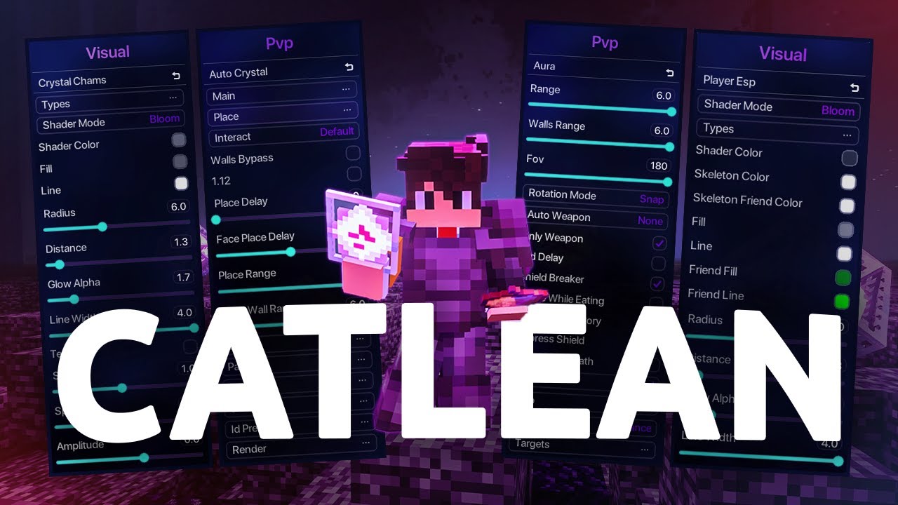 CatLean — лучший новый бесплатный взлом для Minecraft 1.21.4 ?? | Полный обзор клиента — Эпизод №59