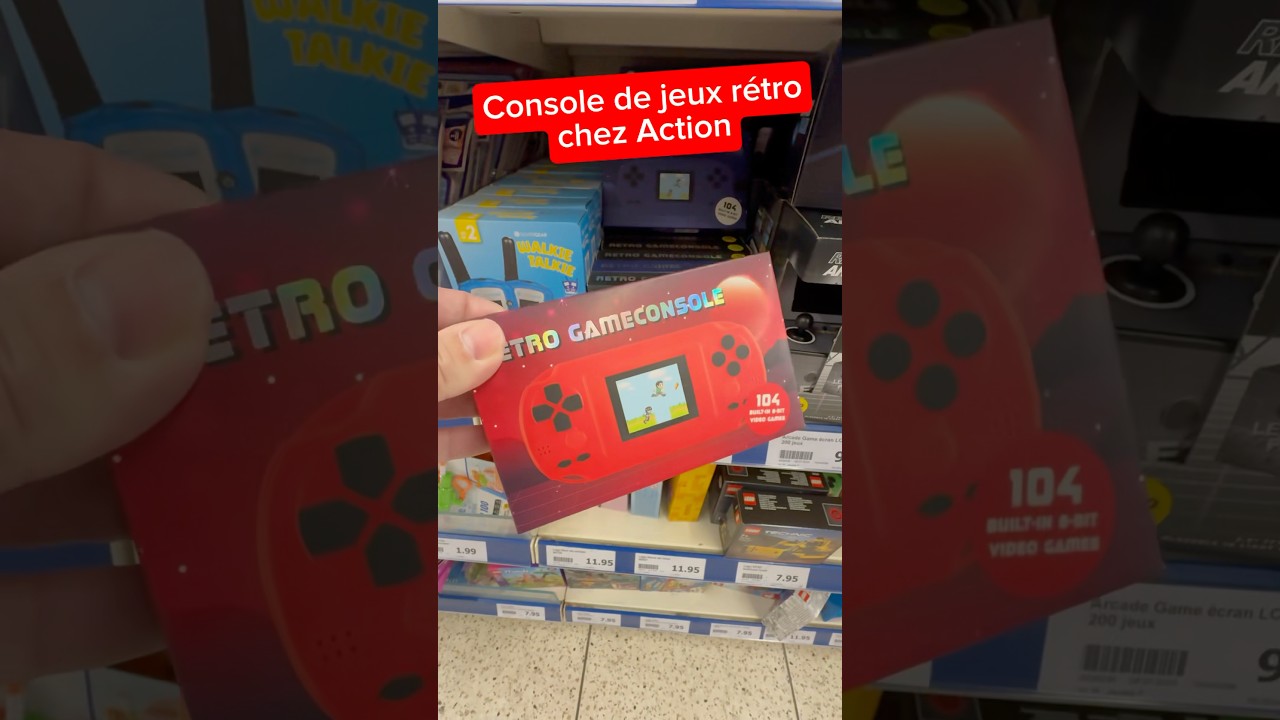 Nouvelle console de jeux r&eacute;tro chez Action #jeuxvideo #retrogaming  #magasinaction #action