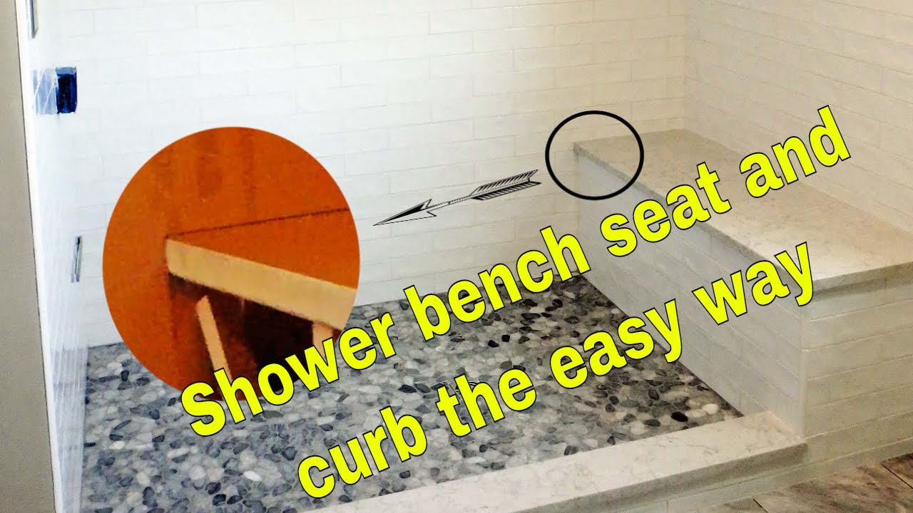 Easy way to build a shower bench seat and curb. Quick and very strong.