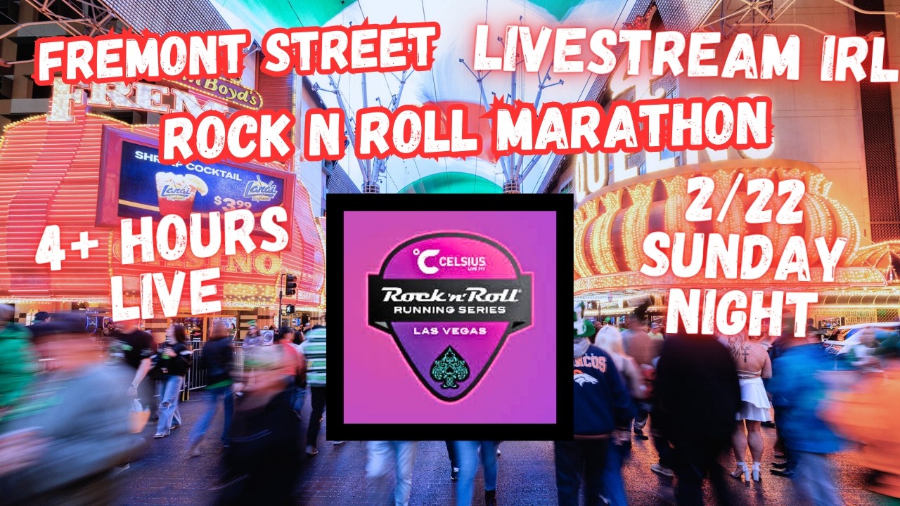 LIVE Las Vegas Fremont street, Sleepless Sundays, Livestream IRL now live