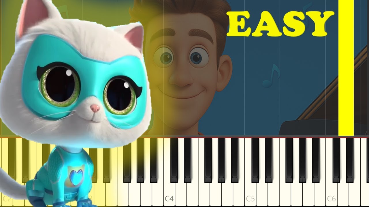 🎹 SuperKitties – Wild Waterfall Fun | Piano Tutorial (Step-by-Step)