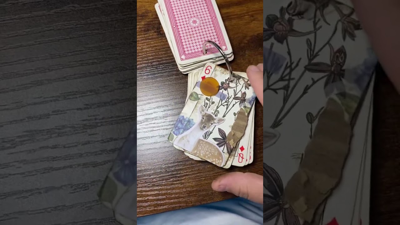 Junk journal flip through using vintage playing cards 