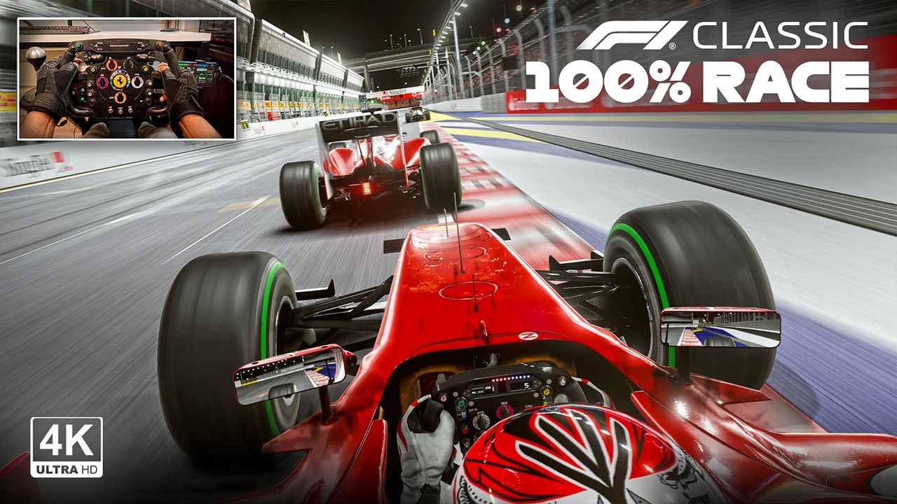 Fernando Alonso's Ferrari F10 V8 - 2010 Singapore GP 100% Race | F1 Classic Steering Wheel Gameplay