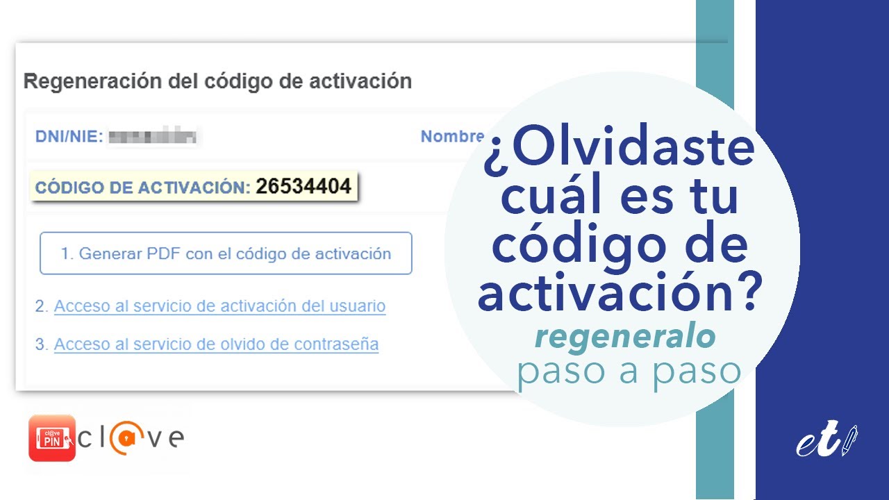 🖊 Cómo regenerar el Código de Activación de Cl@ve Permanente - Paso a Paso